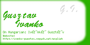 gusztav ivanko business card